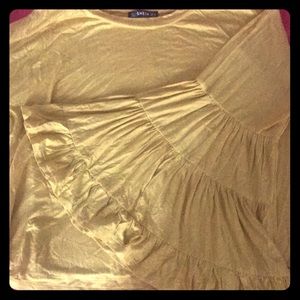 Mustard yellow Flare sleeve shirt